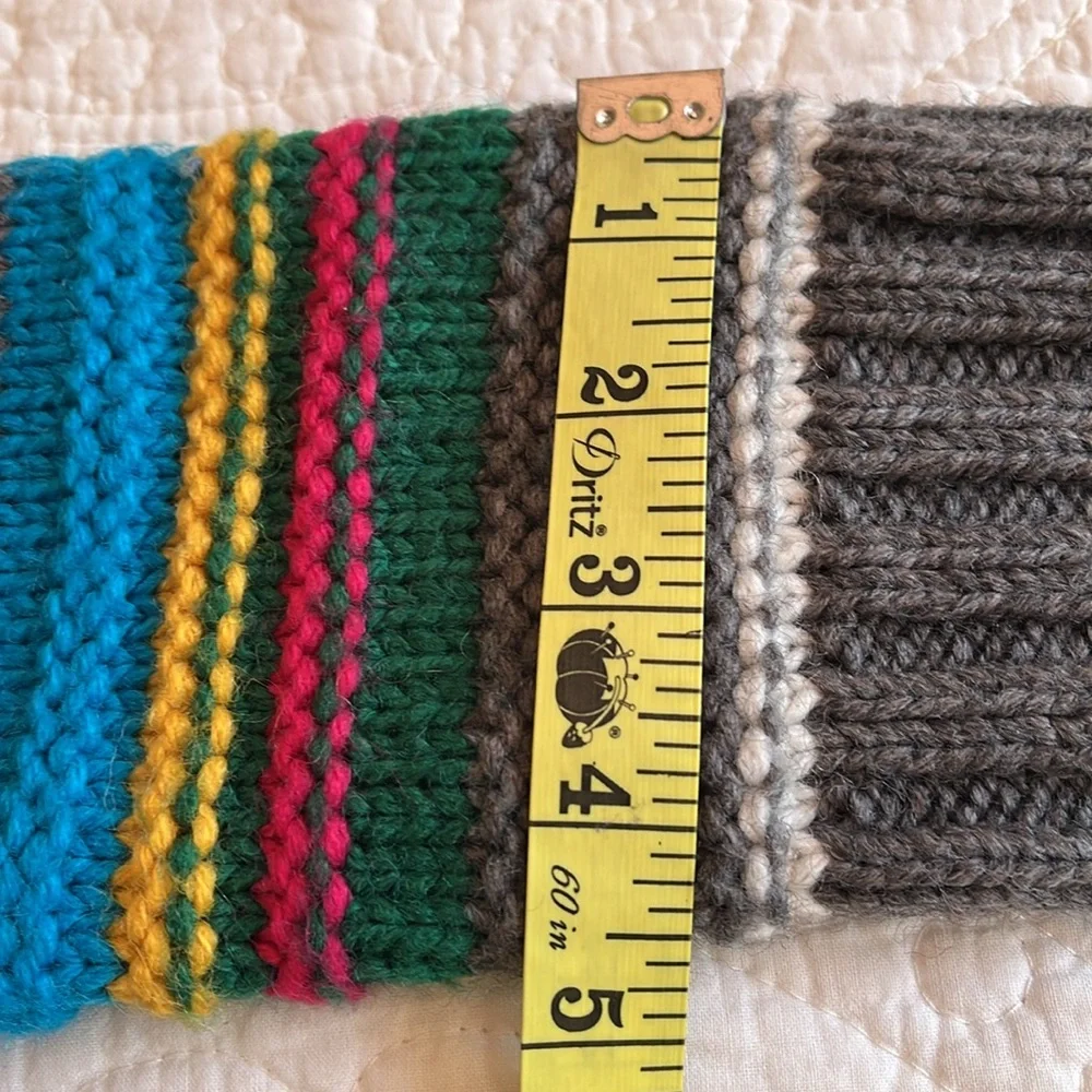 Hanna Andersson Wool Blend Cardigan‎ Sweater Girls 10/ 140 Multi Stripe Rainbow